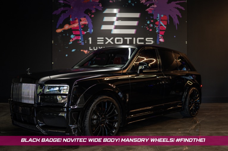 Used 2022 Rolls-Royce Black Badge Cullinan Black Badge Low Miles! Novitec Wide Body! Mansory Wheels! Loaded Black Badge! Red Int! for sale $379,813 at One Exotics Luxury Vehicles LLC in Tampa FL