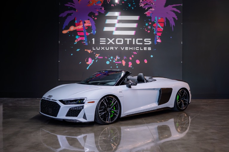 Used-2021-Audi-R8-V10-Performance-Spyder-Quattro-Desired-Suzuka-Gray!-Full-PPF!-Lowered!-Capristo-Exhaust!-Tons-of-Carbon-1758225792